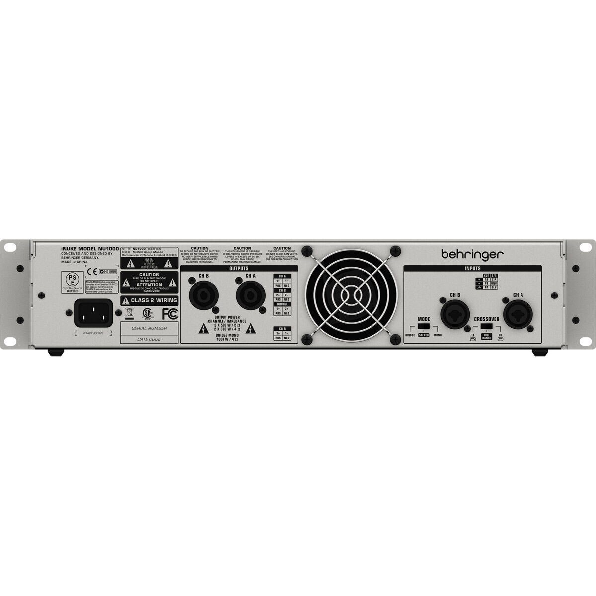 Behringer NU1000 iNUKE 1000 Watt Power Amplifier